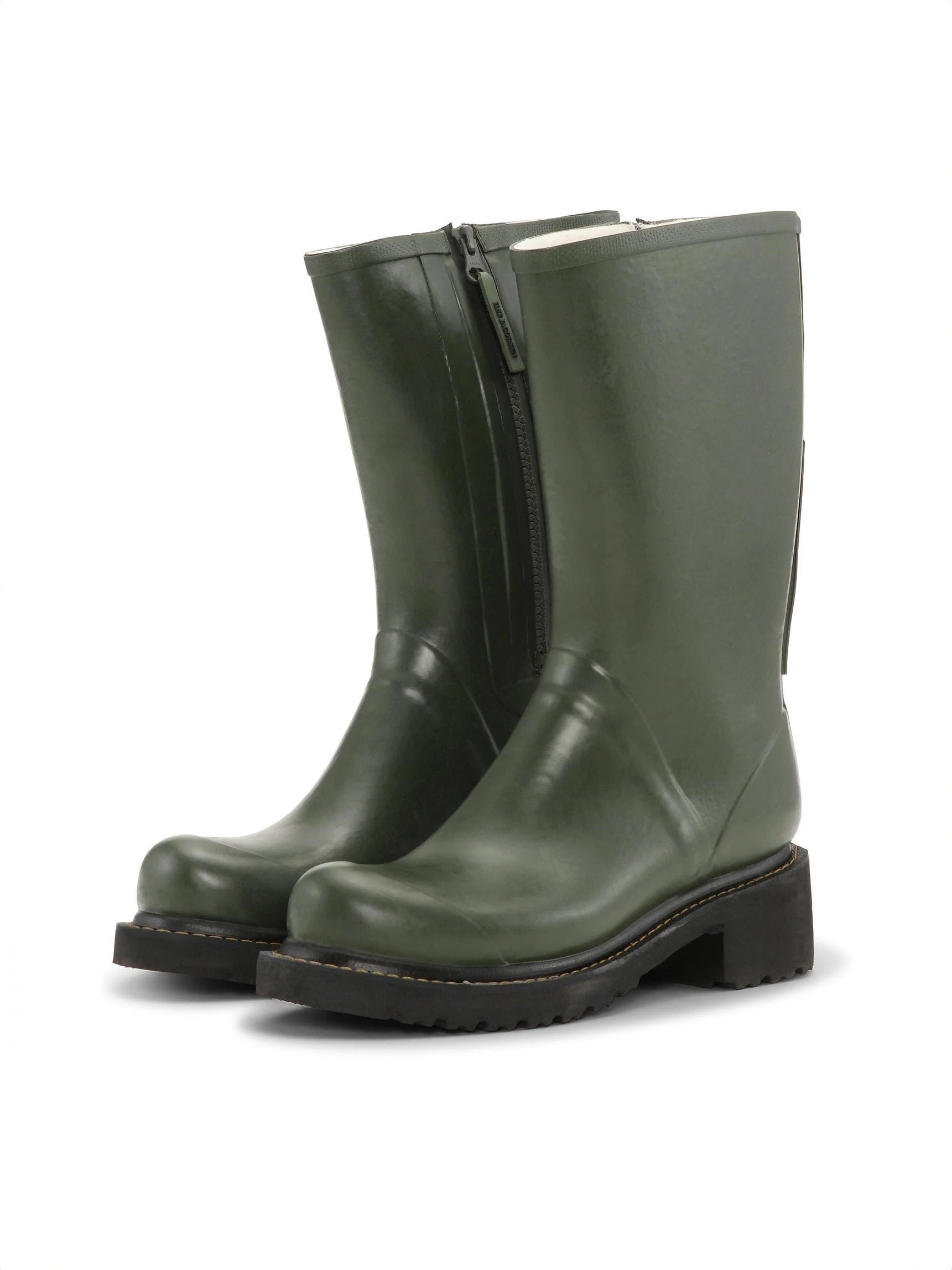 Ilse Jacobsen 3/4 Rubber Boots w Zip Rub47Zip