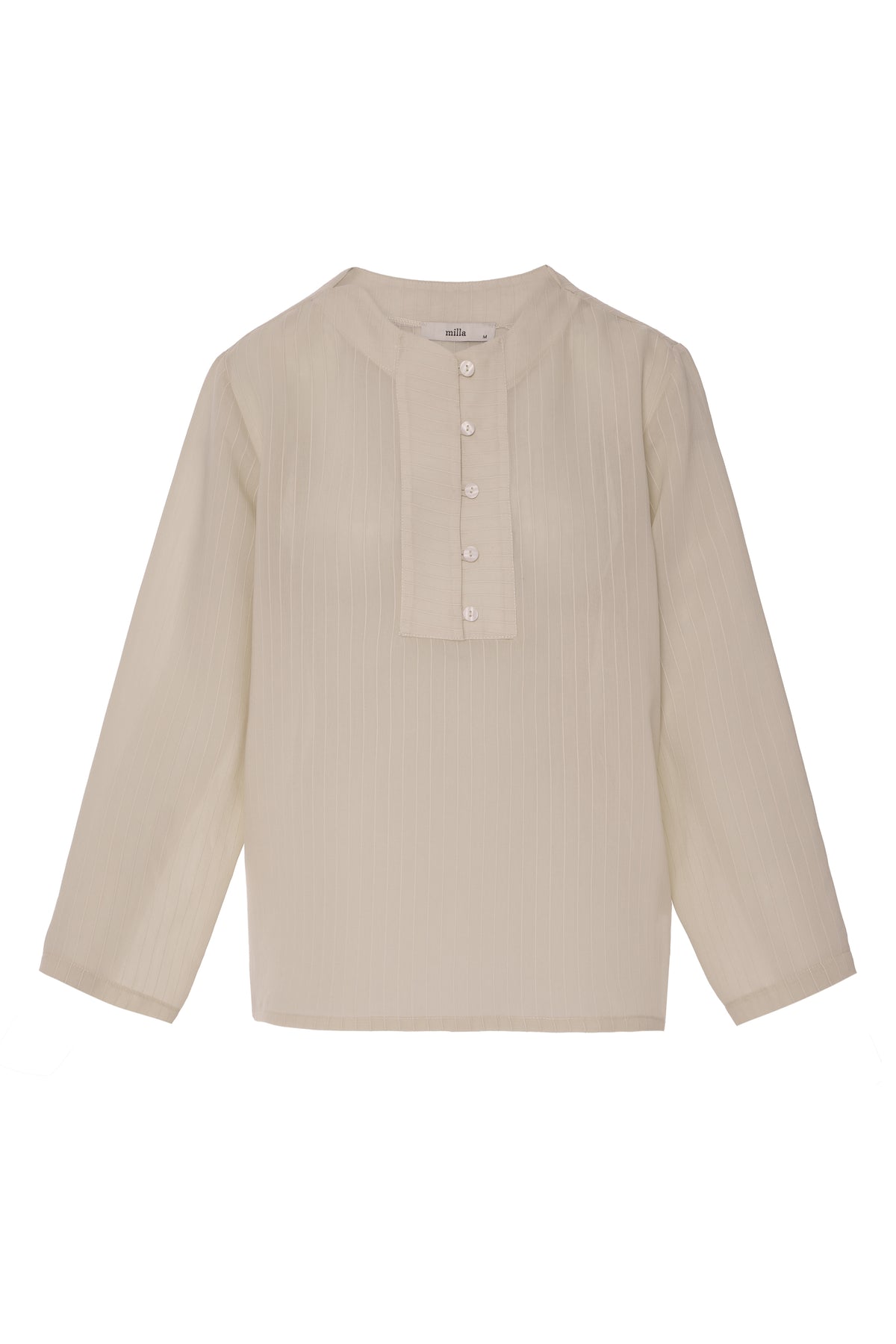 Milla Blouse Button Pinstripe