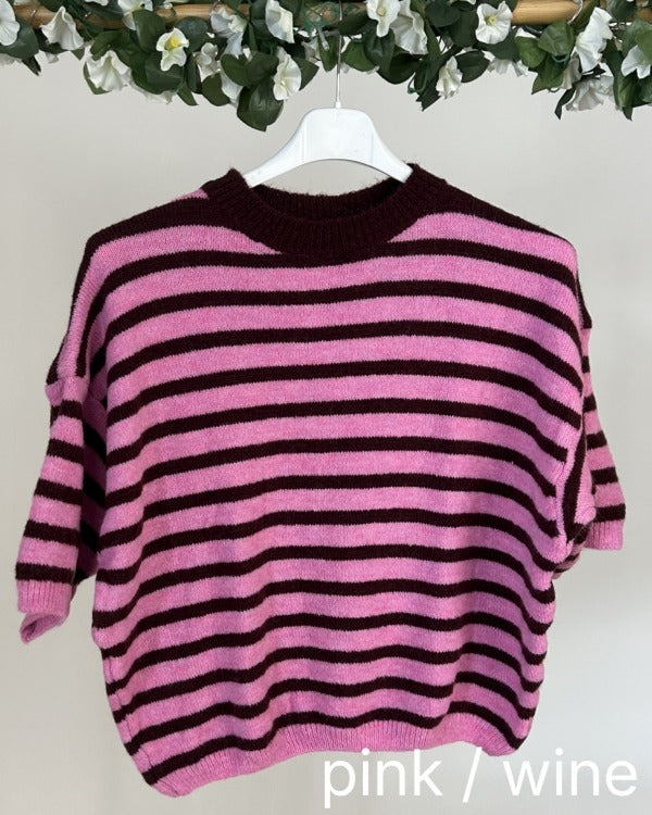 T1 Striped Jumper Short Sleeved