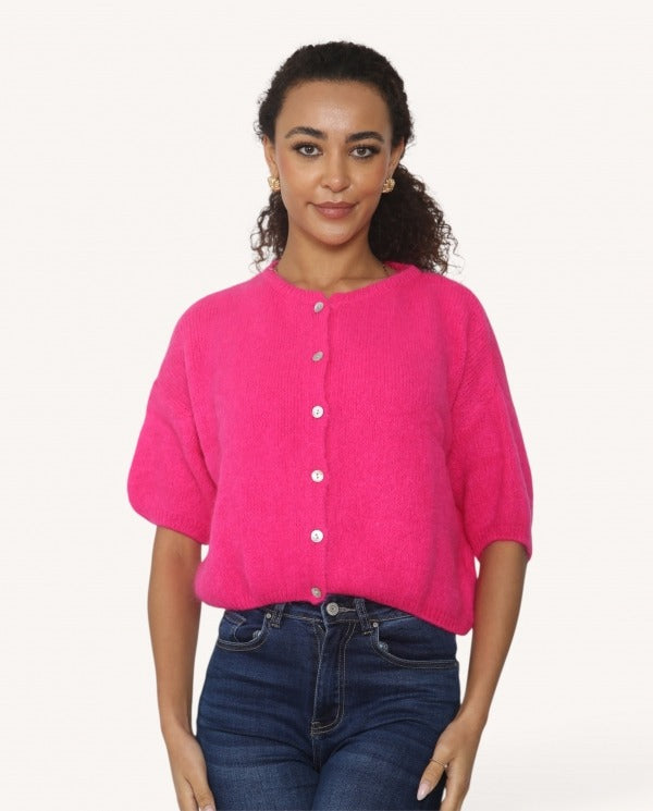 T1 Cardigan Cropped Sleeve