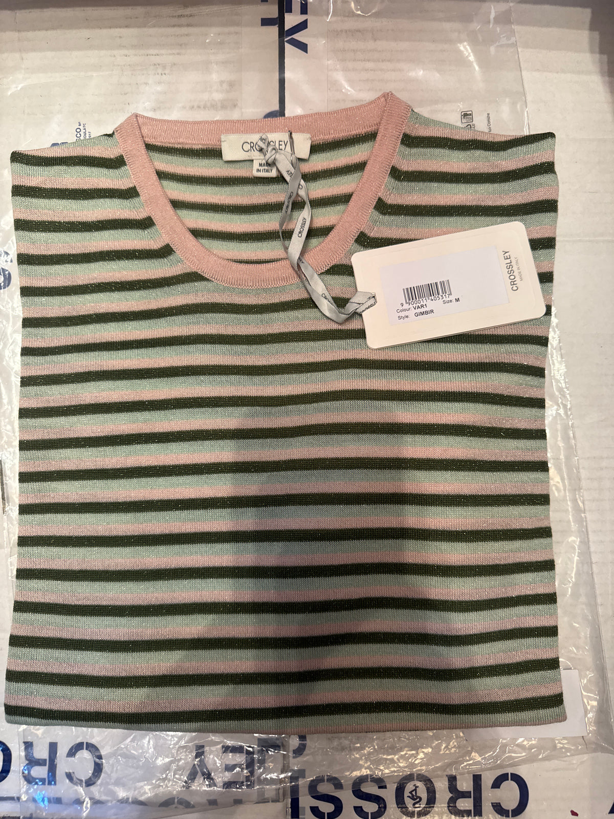 Crossley GIMBIR Stripe Crew Neck Knit