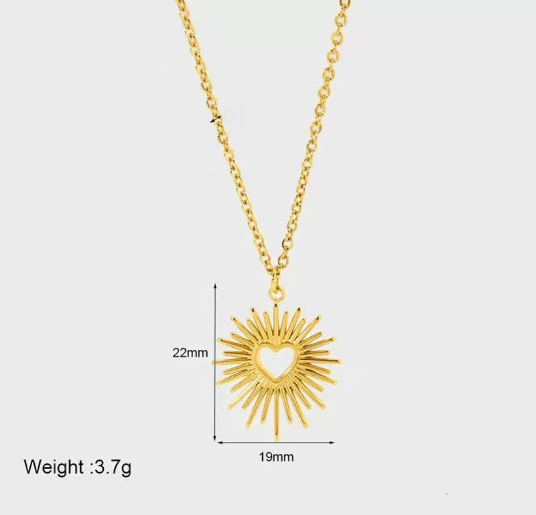 MG Heart Burst Necklace