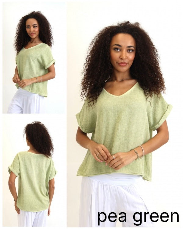 T1 Linen Cotton Mix Top