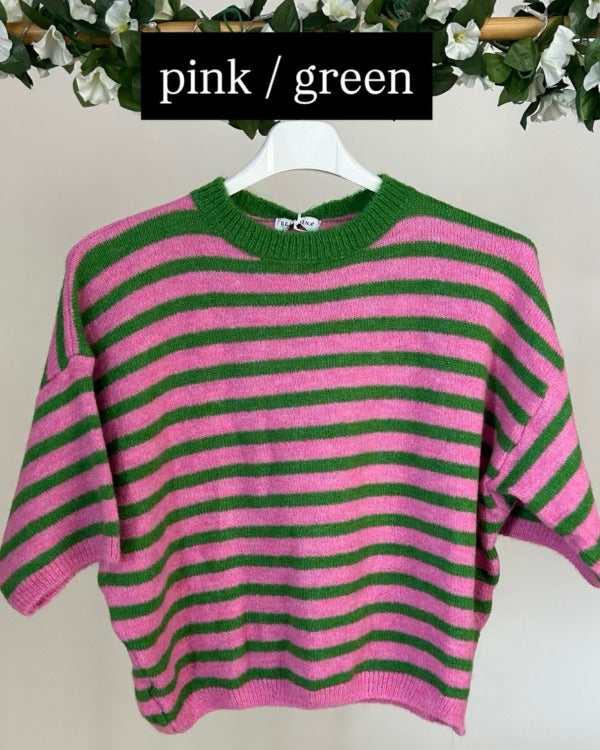 T1 Striped Jumper Short Sleeved